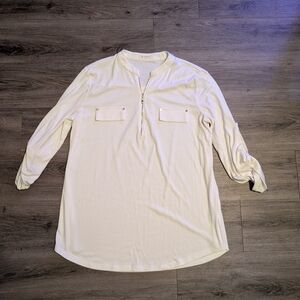 Women's White Knit Blouse